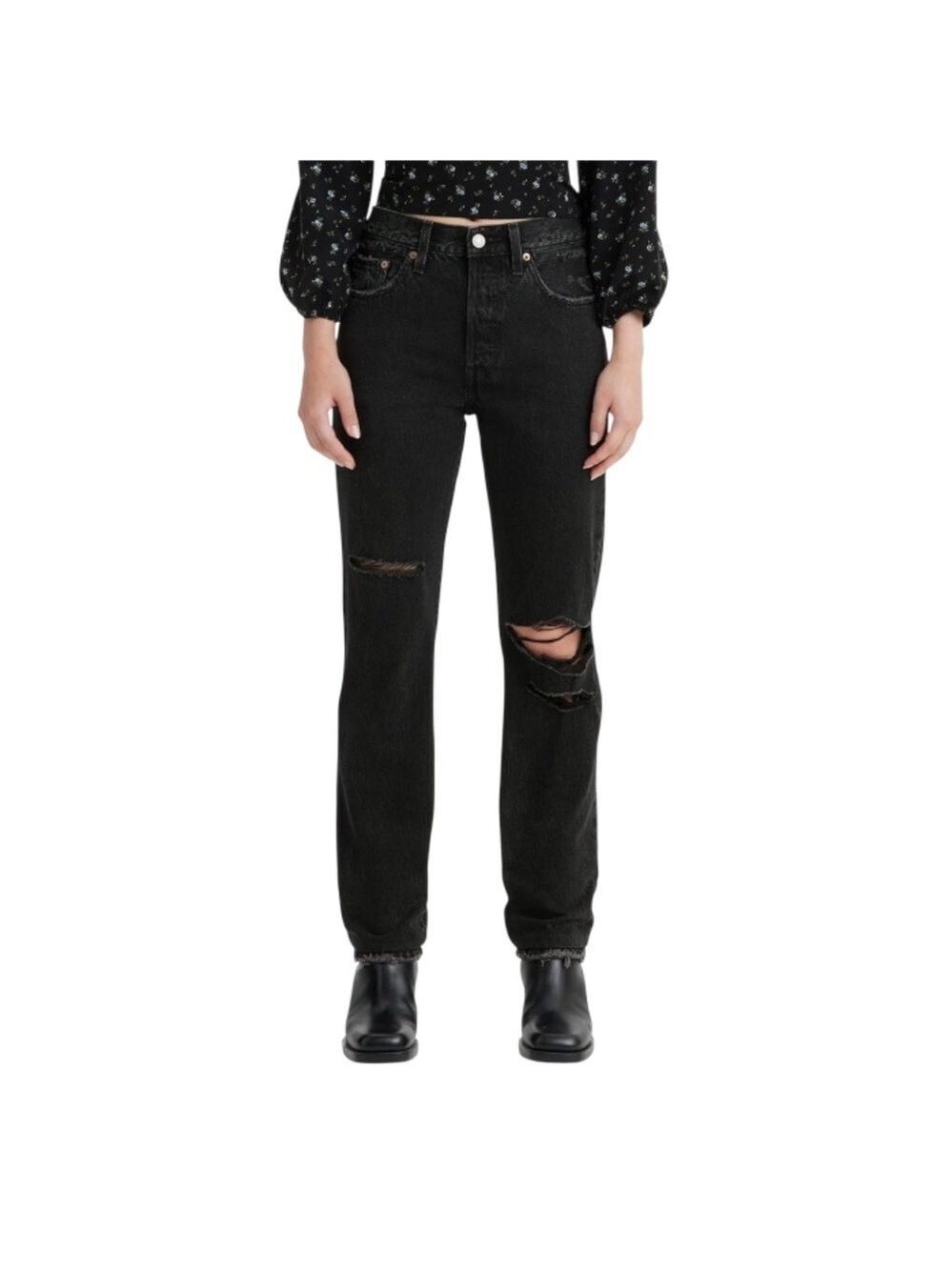 Levi's Womens 501 Original Fit Jeans in Winona Forever distressed button fly 26